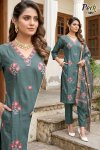 Perk Vol 1 Vertican Silk Kurti With Bottom Dupatta 